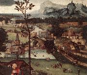 PATENIER, Joachim Landscape with the Rest on the Flight (detail) a china oil painting reproduction